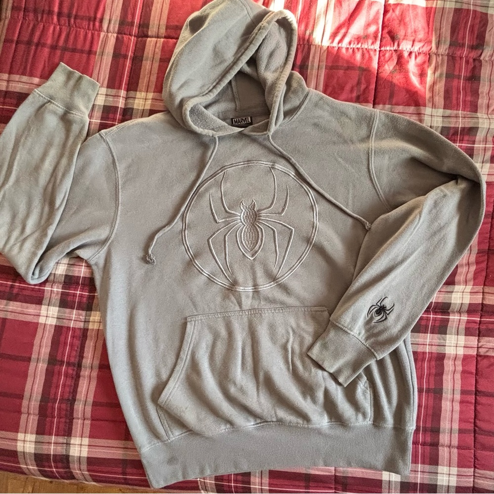 Marvel Light Gray Spider Hoodie